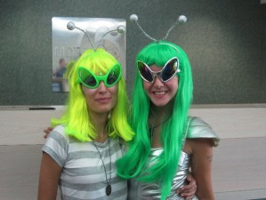 Green wigs
